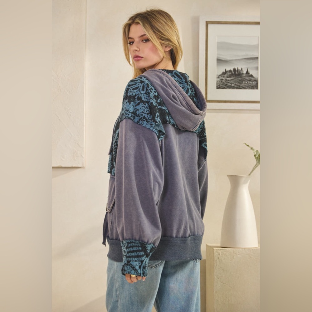 Oli & Hali Blue and Black Utility Jacket - Picture 5 of 5